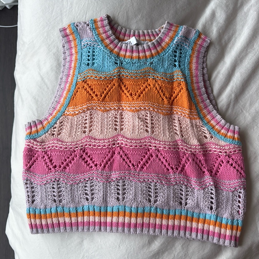 Zara colorful sweater vest